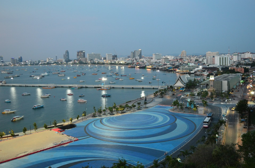 Pattaya bay and coastline